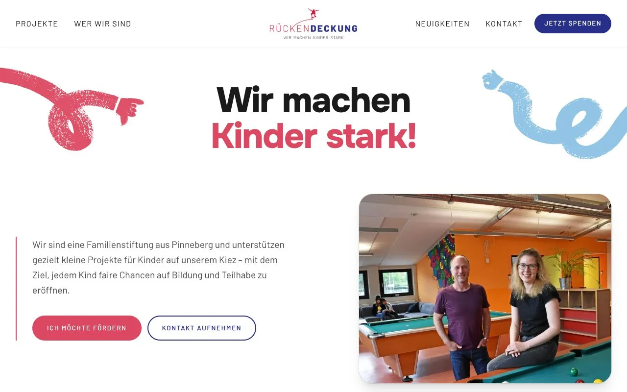 rueckendeckung.de homepage
